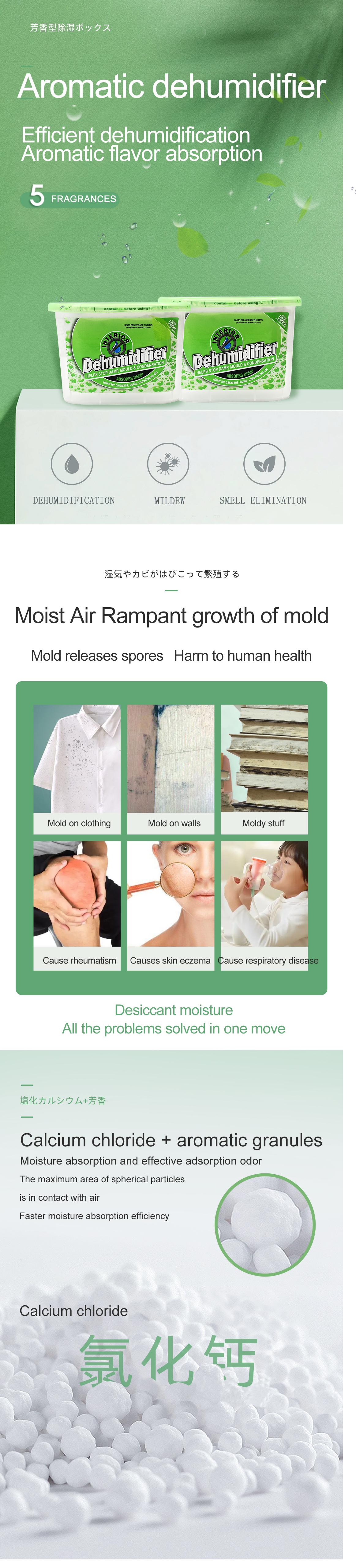 400ml fragrance dehumidifier room moisture absorber wardrobe dehumidifier box  