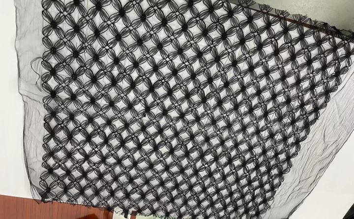 New Trending Fashion Fabric With Cord Collling Embroidery  HKD9936-M201   
