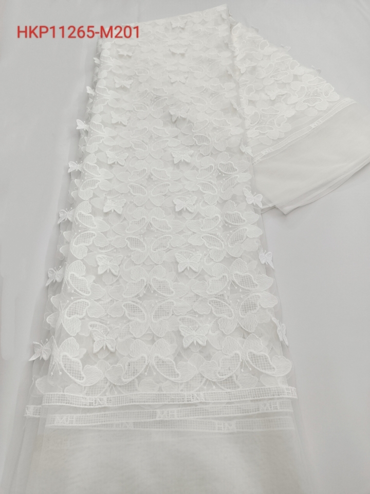 Beautiful Butterfly Pattern 3D Embroidery for Bridal Dress  HKP11265---M201  