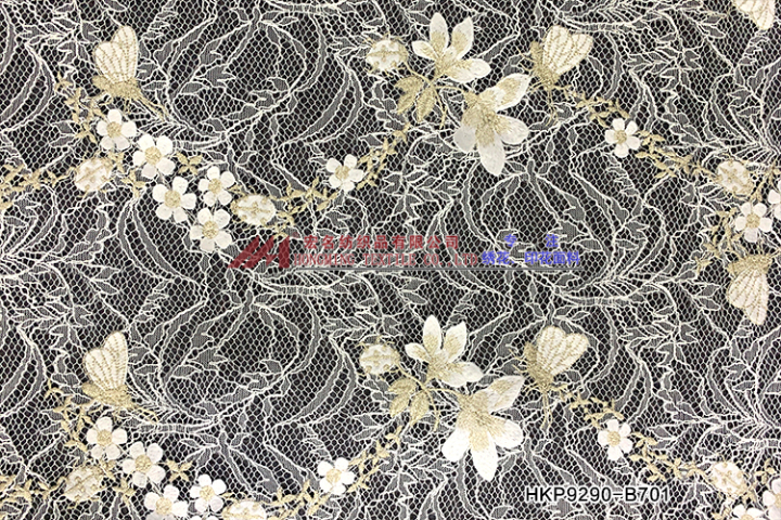 Designable 3D Flower and Butterfly Pattern Lace for Clothing  HKP9290-B701  