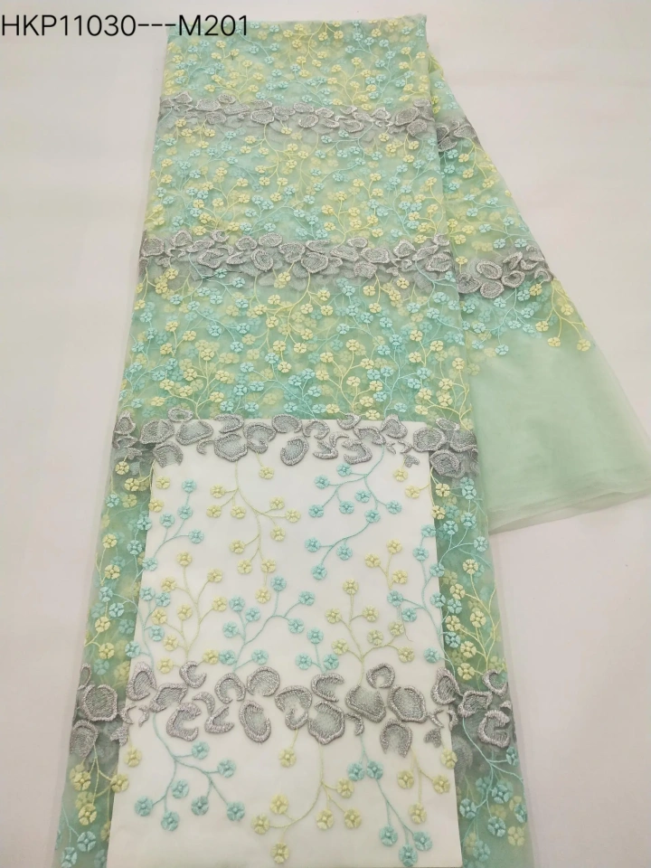 Colourful Flower Patttern  Plain Embroidery HKP11030---M201  
