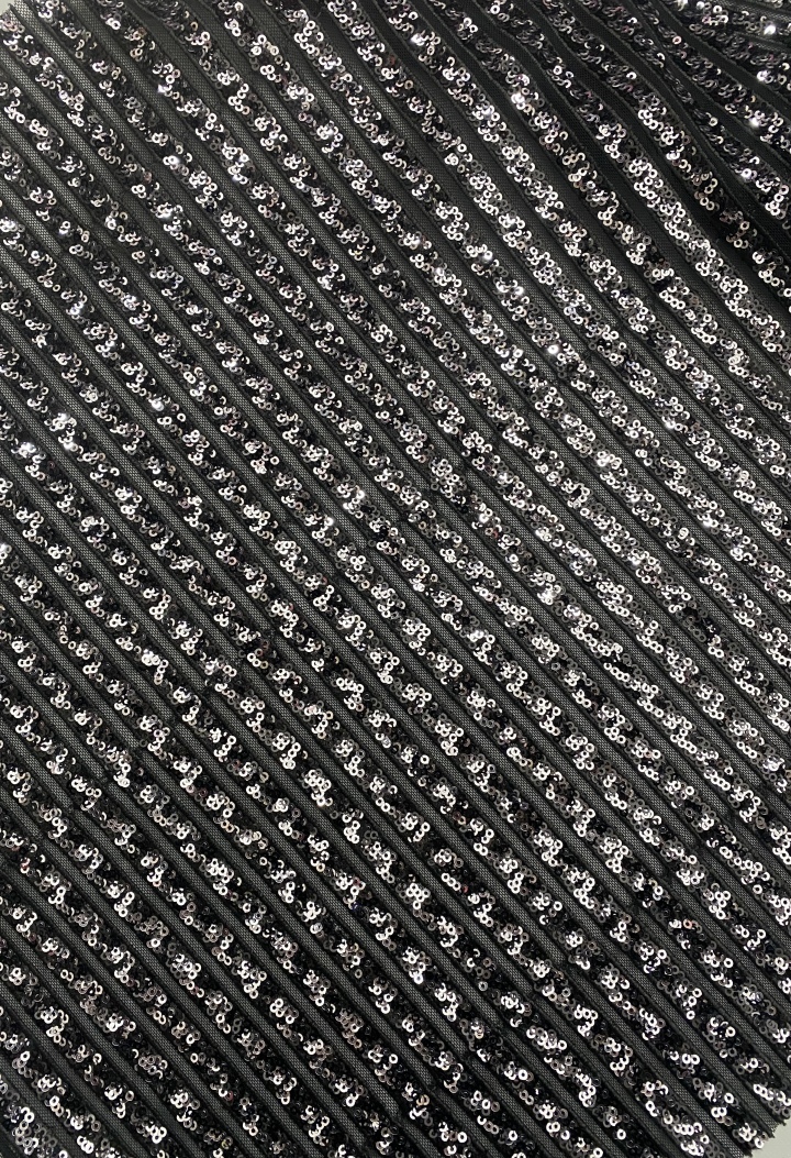 Stripe Sequins Fabric  HKZ6160-D101  