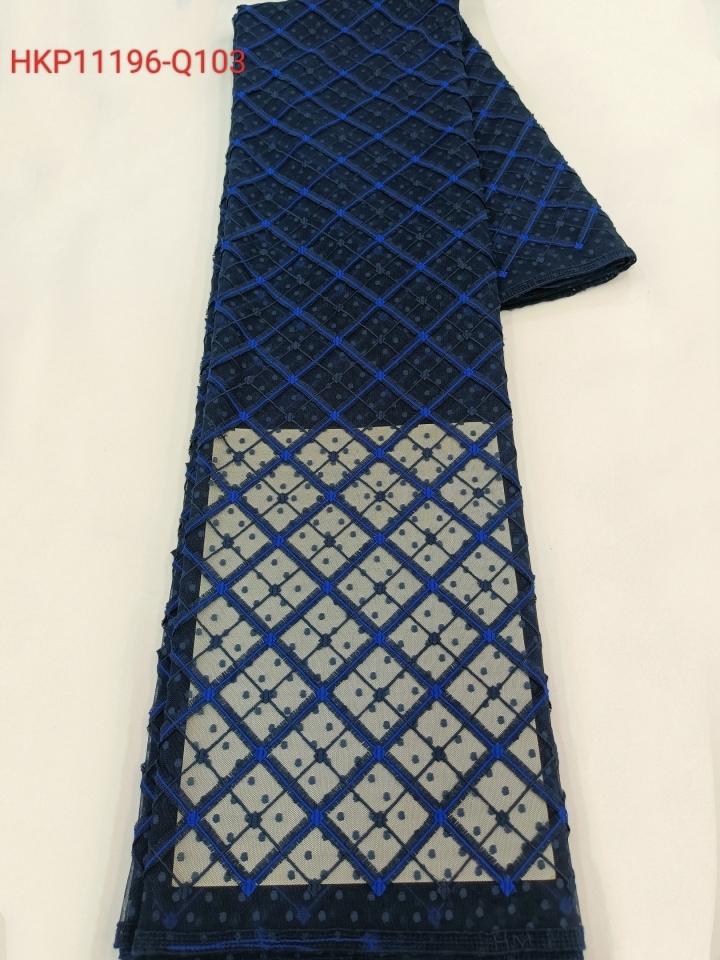 Designable Polka Dot and Lattice Net Plain Embroidery HKP11196---Q103   