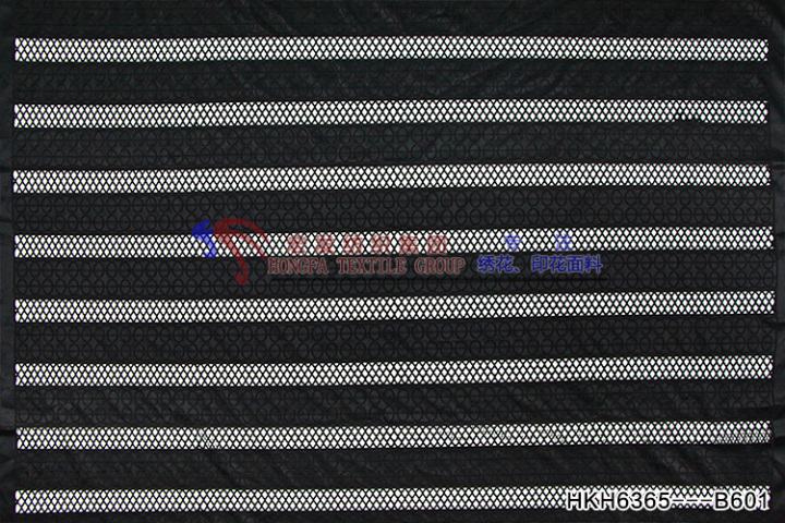 Simple Black Stripe Pattern Leather Base Laser Embroidery Fabric for A/W HKH6365  Laser Embroidery Fabric,fashion fabric,embroidery lace
