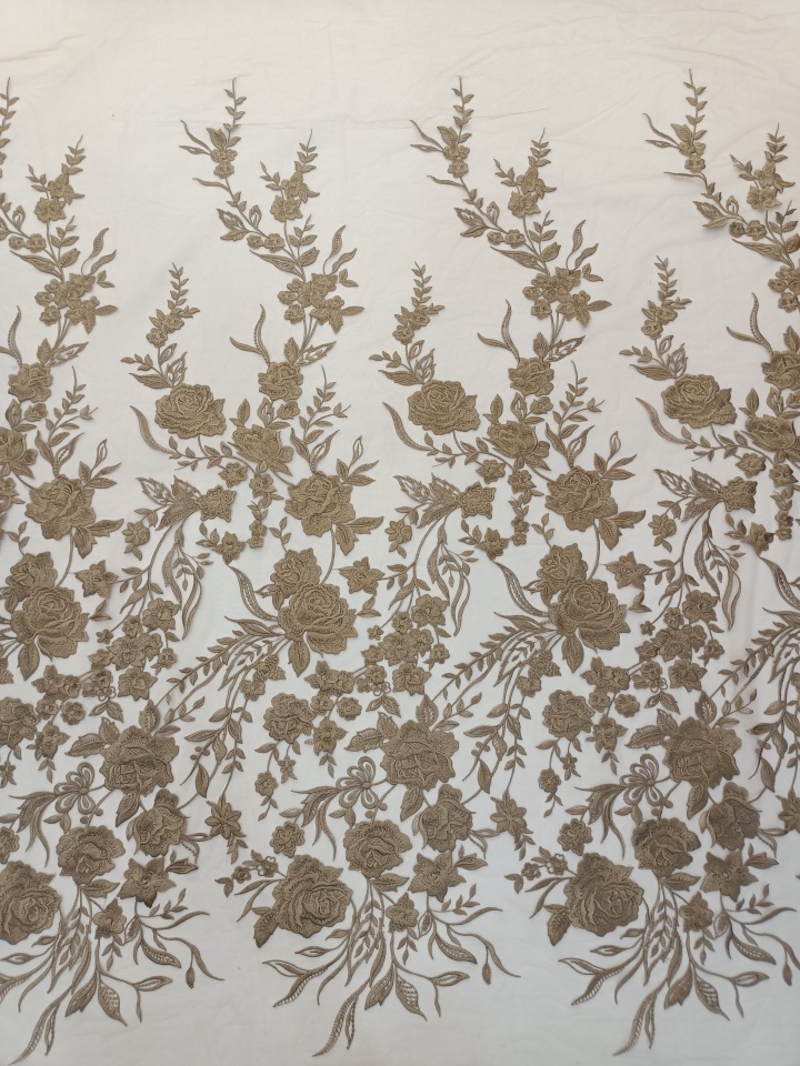 Flower Pattern Plain Embroidery HKP9482-R402  