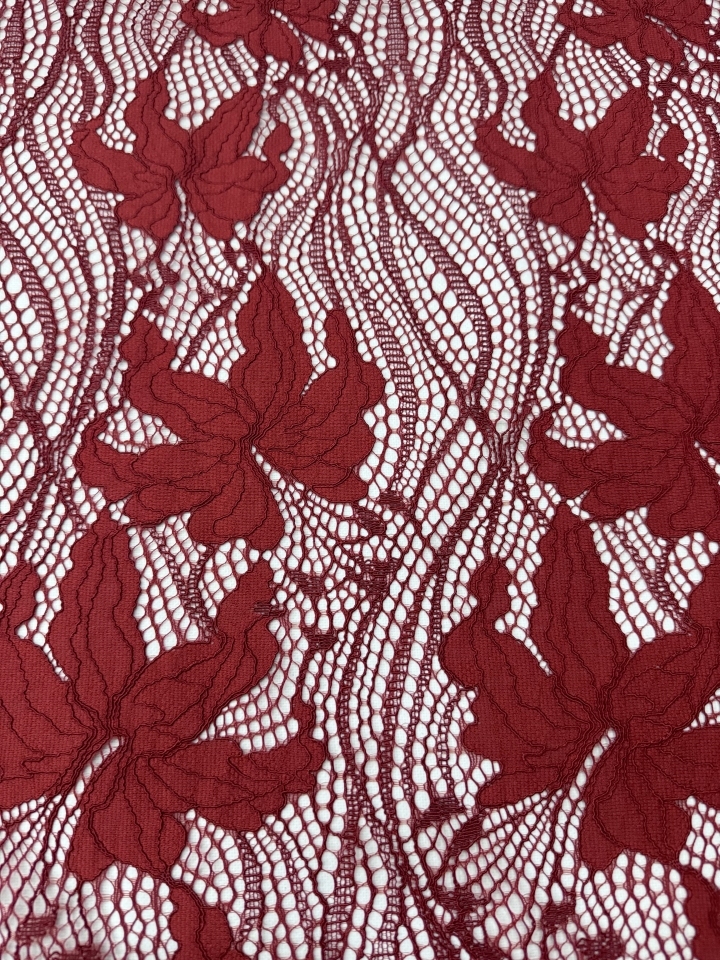 New Style Red Floral Pattern Embroidery Lace Fabric L1321-2  textile company,lace