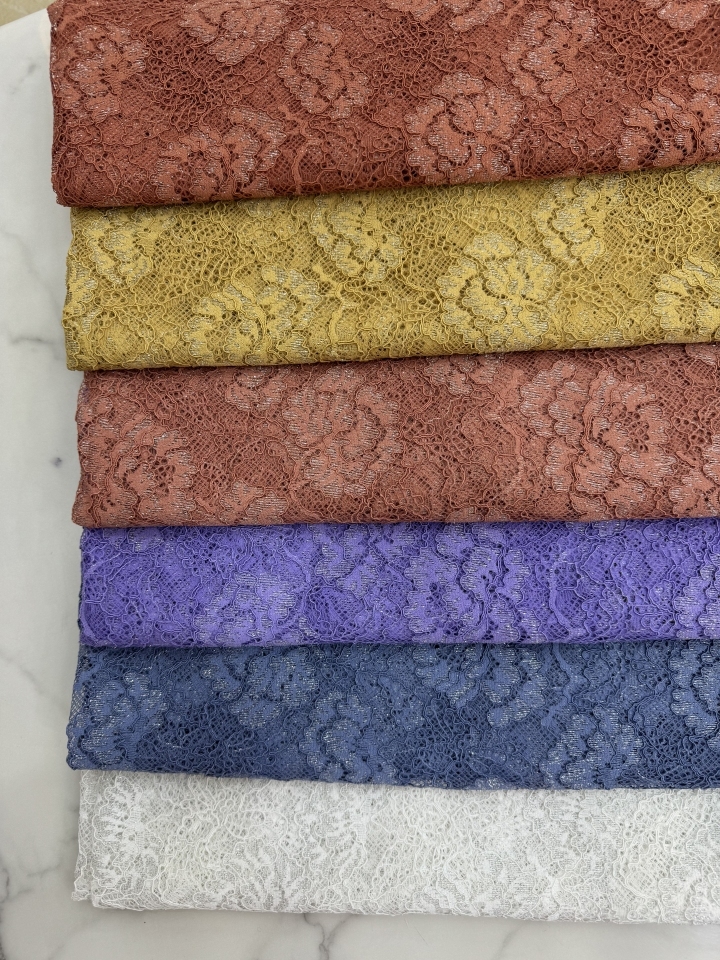 New Designs Shiny Floral Pattern Lace Embroidery Fabric  fashion fabric,textile factory