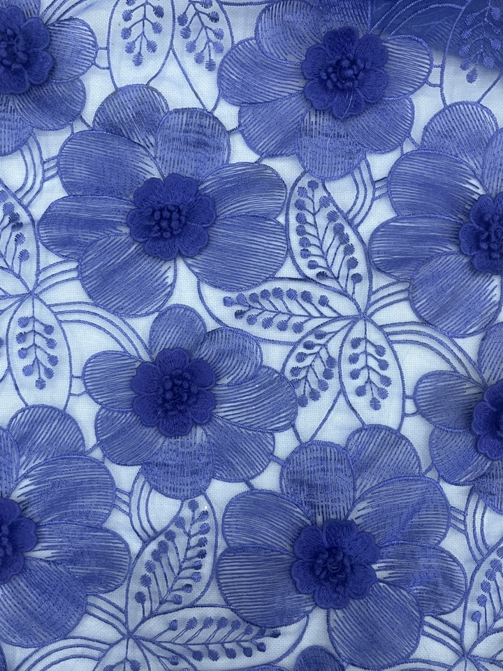 Bule Applique embroidery  Plain embroidery HKP6205-B103   