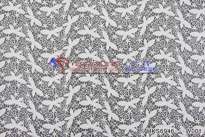 New Styles White Butterfly Pattern Chemical Embroidery Fabrics  HKS6946  embroidery fabric,bridal dress fabric