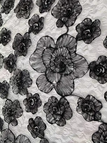 Creatical Flower Pattern Colling Embroidery HKD9935-A101  