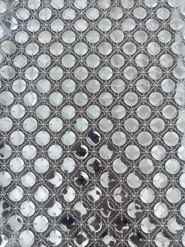 New Trending Fashion Fabric with sliver sequins and tube Z519E  
