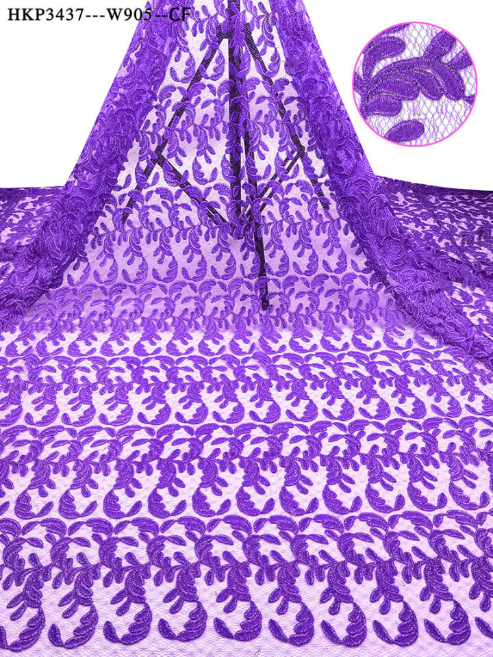 Purple stain Plain Embroidery HKP3437----W905  