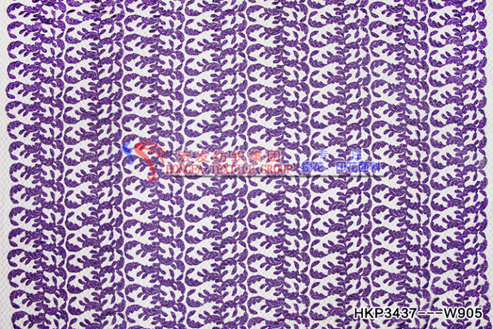 Purple stain Plain Embroidery HKP3437----W905  