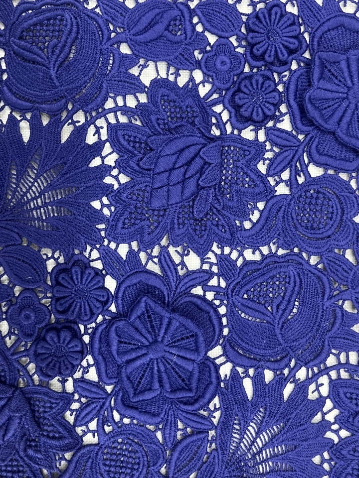 3D Flower Pattern Chemical Embroidery  HKS5582---W004  