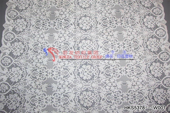 Flower Pattern  Chemical Embroidery HKS5378---W001   