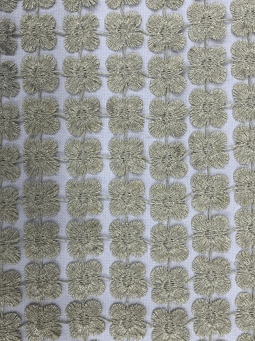 Gold Flower Pattern Chemical Embroidery  HKS1264-AW006   