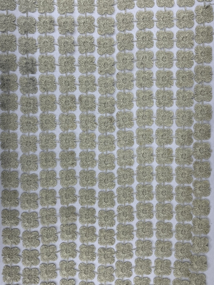 Gold Flower Pattern Chemical Embroidery  HKS1264-AW006   