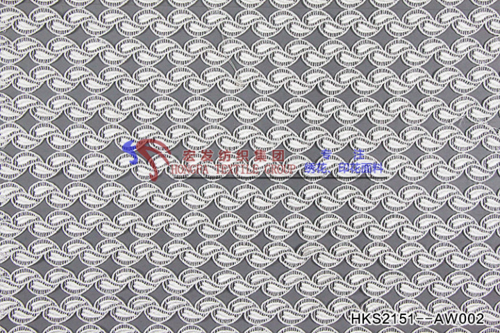 Leaf Pattern Chemical Embroidery HKS2151--AW002  