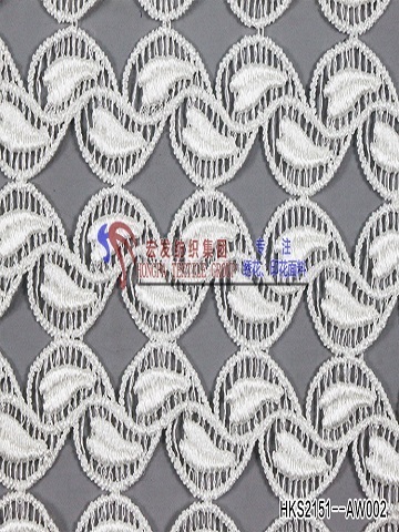 Leaf Pattern Chemical Embroidery HKS2151--AW002  
