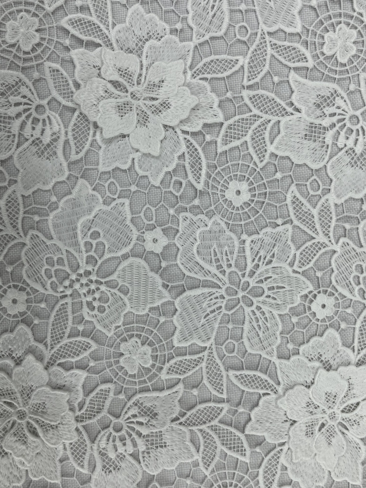 3D Flower and Leaf Pattern Chemical Embroidery  LMDQ0940(A03)M-1     