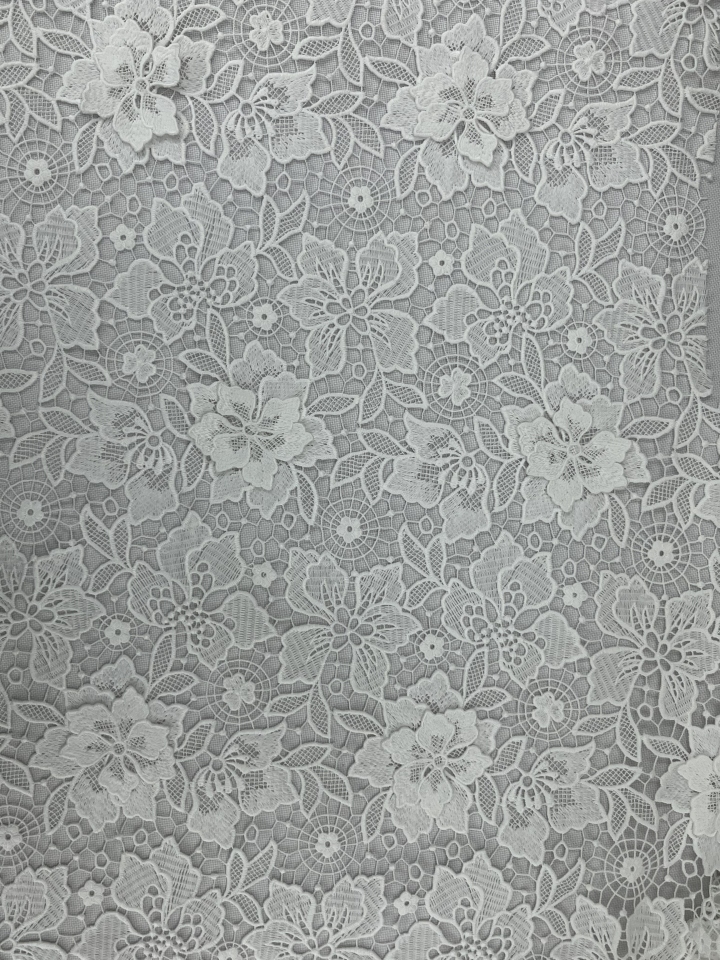 3D Flower and Leaf Pattern Chemical Embroidery  LMDQ0940(A03)M-1     