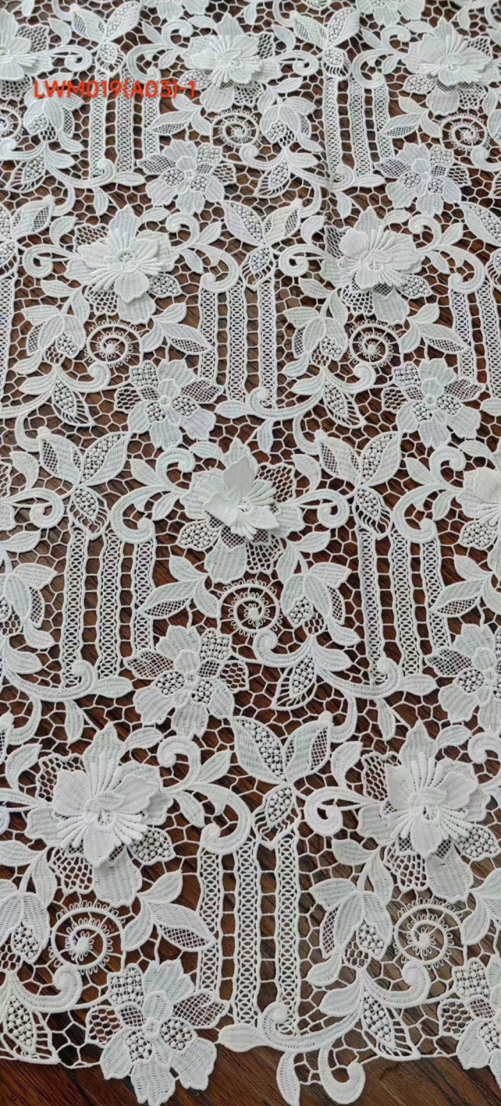 Flower and Leaf Pattern Chemical Embroidery LMW019(A03)-1  Flower-and-Leaf-Pattern,Chemical