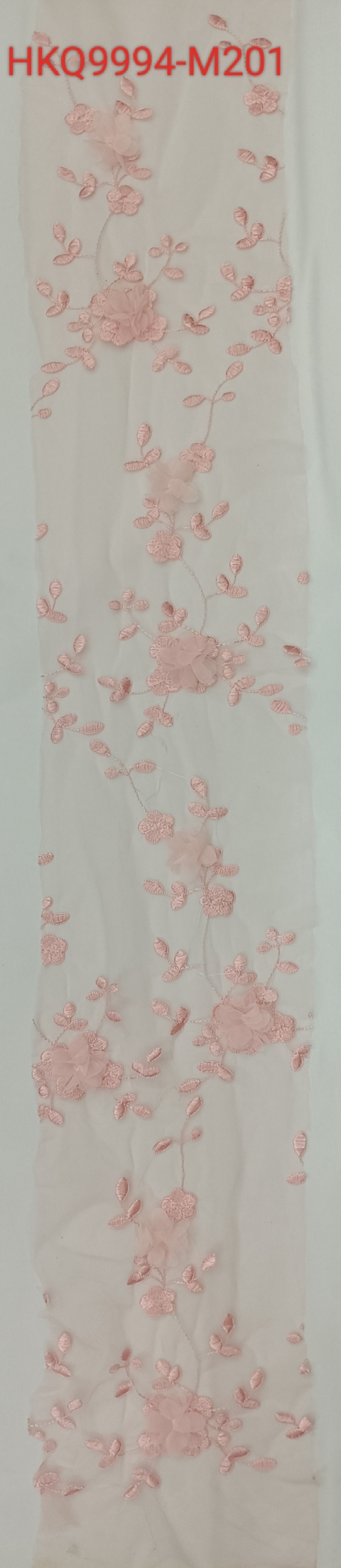 New Trending Fashion Pink applique embroidery with sequins Fabric HKQ9994-M201  sequins,Pink applique embroidery