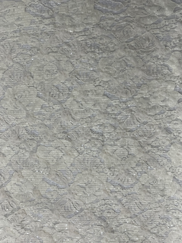 Elegant and Pillowy with sequins Lace Embroidery Fabric  L-YS-10055   