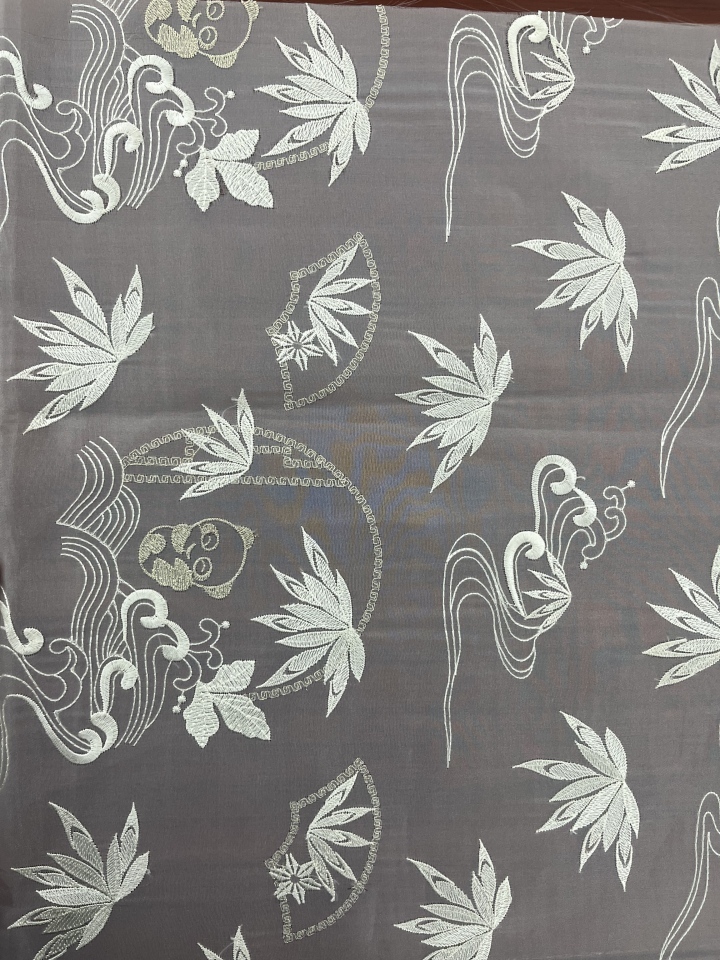 Creative Panda and Bamboo Pattern Plain Embroidery HKP10065-B101  