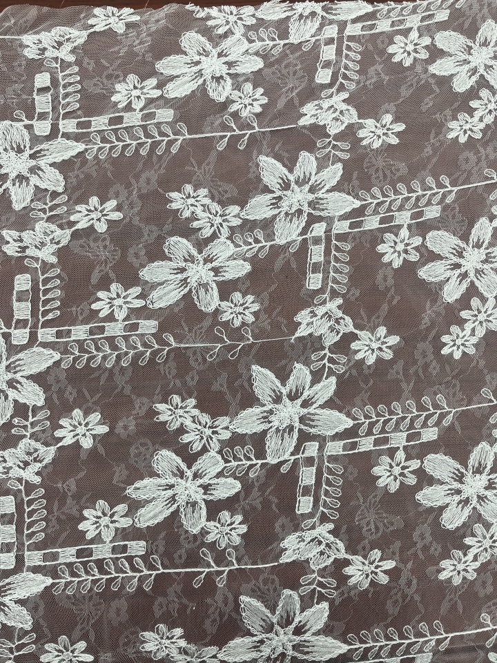 Foliage and Flowers Pattern Plain Embroidery  HKP10067-A101  