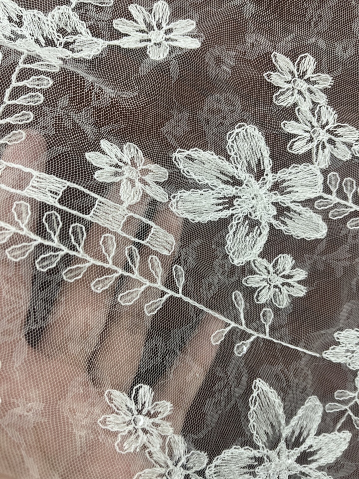 Foliage and Flowers Pattern Plain Embroidery  HKP10067-A101  