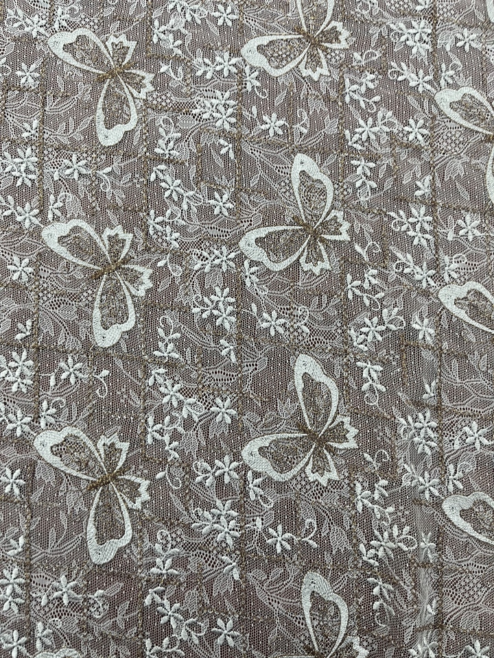 Designable Butterfly Pattern Lace Fabric L-DX-10073  