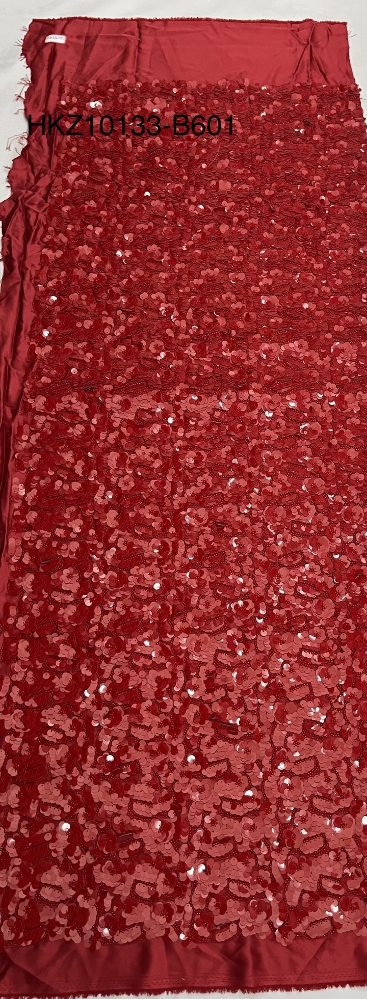 Creative Covered in Red sequins Fabric Embroidery  HKZ10133-B601  