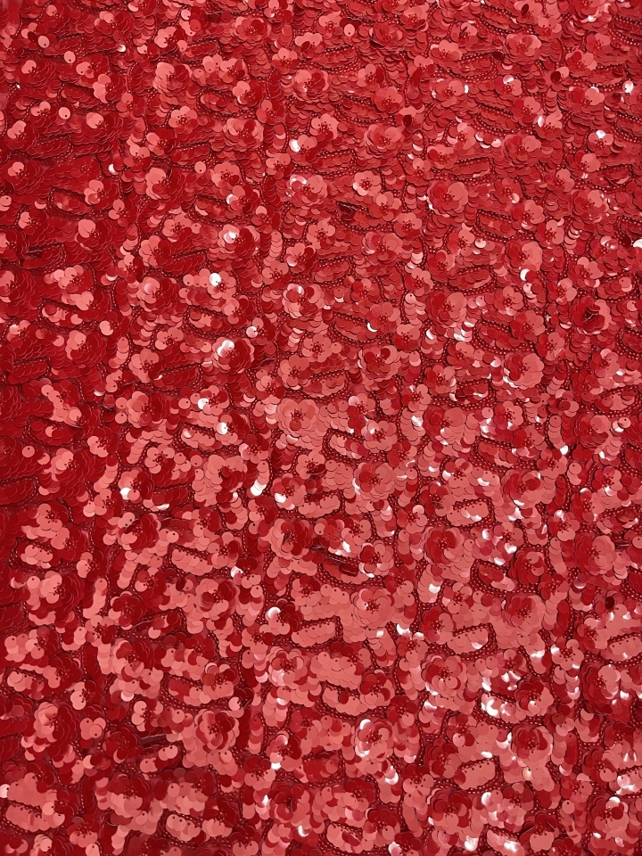 Creative Covered in Red sequins Fabric Embroidery  HKZ10133-B601  