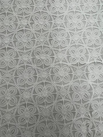 White Diamond Pattern with Chiffon Fabric Laser Cutting Embroidery Lace HKH10091  Laser Cutting Embroidery Lace,cotton fabric,wedding dress fabric