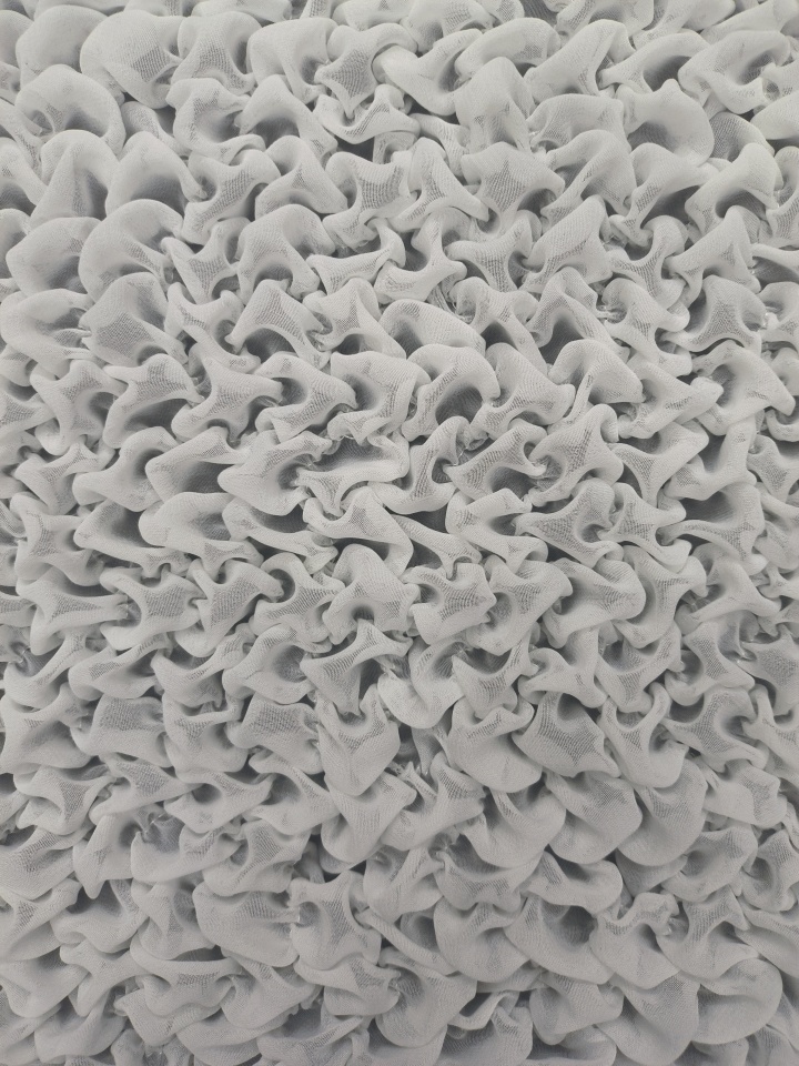 Simple White Soft Patterns Feather Yarn Designs HKP10207