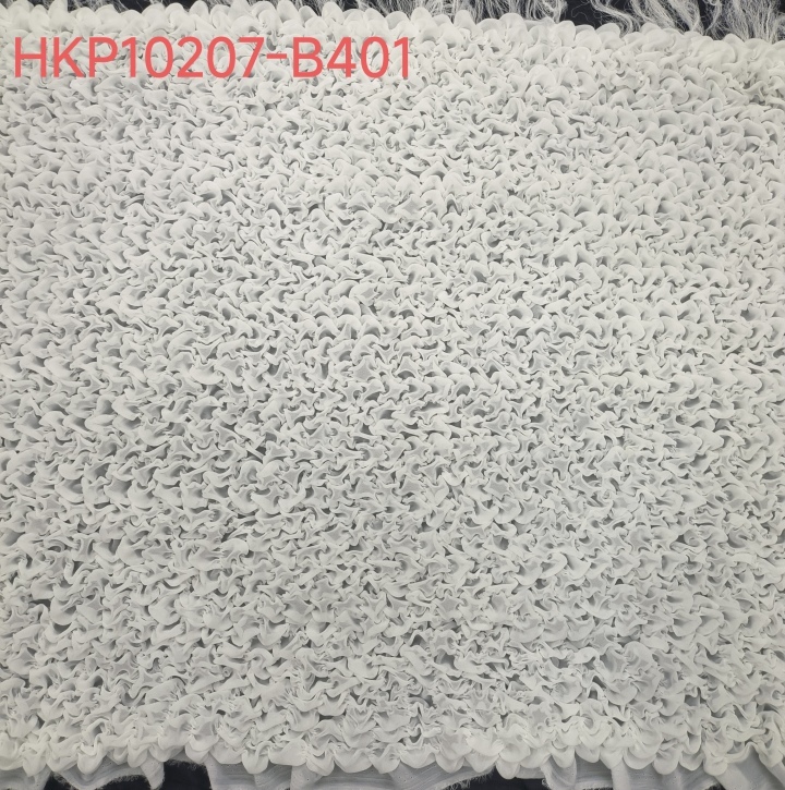 Simple White Soft Patterns Feather Yarn Designs HKP10207