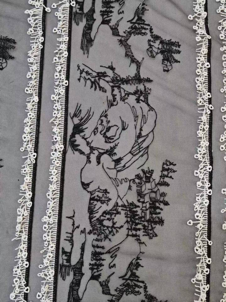 Exquisite Black And White Floral With Delicate Patterns HKP10273