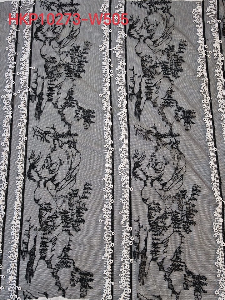 Exquisite Black And White Floral With Delicate Patterns HKP10273