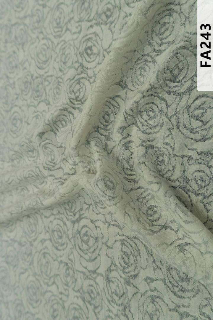 Simple Wrinkle Fabric Embroidery With Roses FA243  sequins embroidery factory