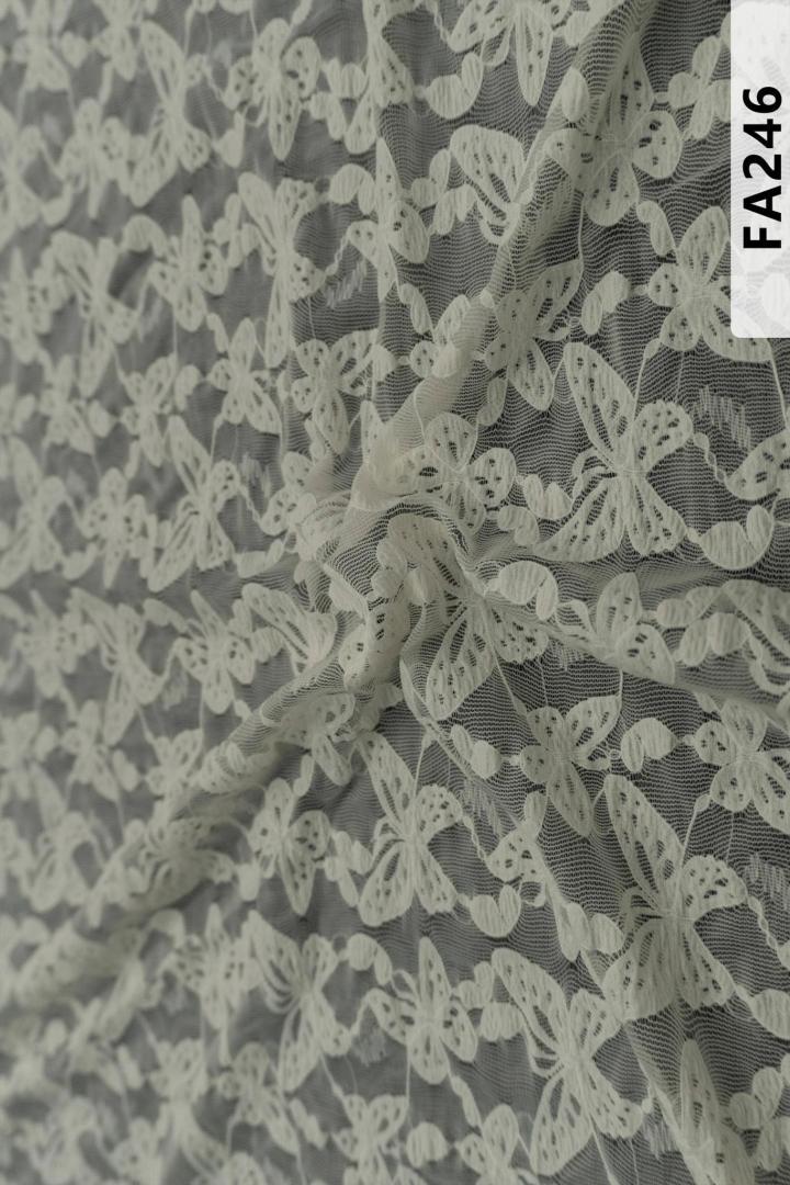 Wrinkle Fabric Embroidery With ButterFly Patterns  FA246  sequins embroidery factory