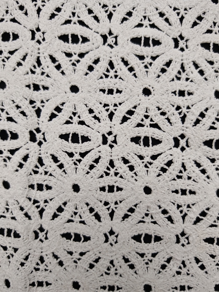 6-Piece Flower Pattern With Cording Embroidery HKX10244  sequins embroidery factory