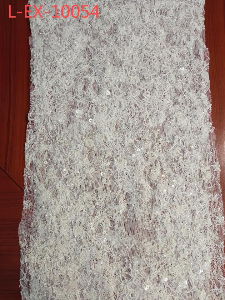 Soft Ground with sequins Lace Embroidery Fabric LEX10054  