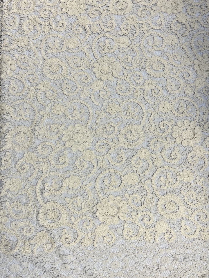 HKD055 High Quality Wholesale Coiling Embroidery Full Florals Breathable Soft Fabric Woven with Flowers Durable Textile  sequins embroidery factory