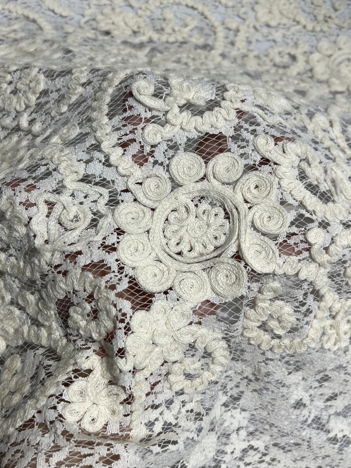 HKD055 High Quality Wholesale Coiling Embroidery Full Florals Breathable Soft Fabric Woven with Flowers Durable Textile  sequins embroidery factory