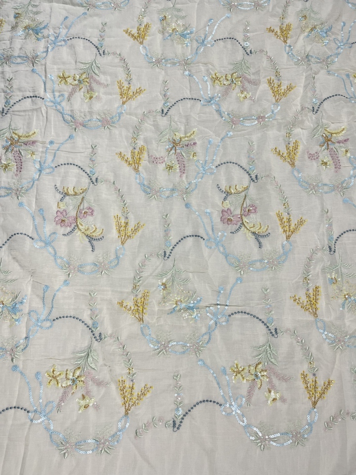 HKZ10339  Vintage Velvet Fabric Soft Upholstery for Sofa Curtain Dress  sequins embroidery factory