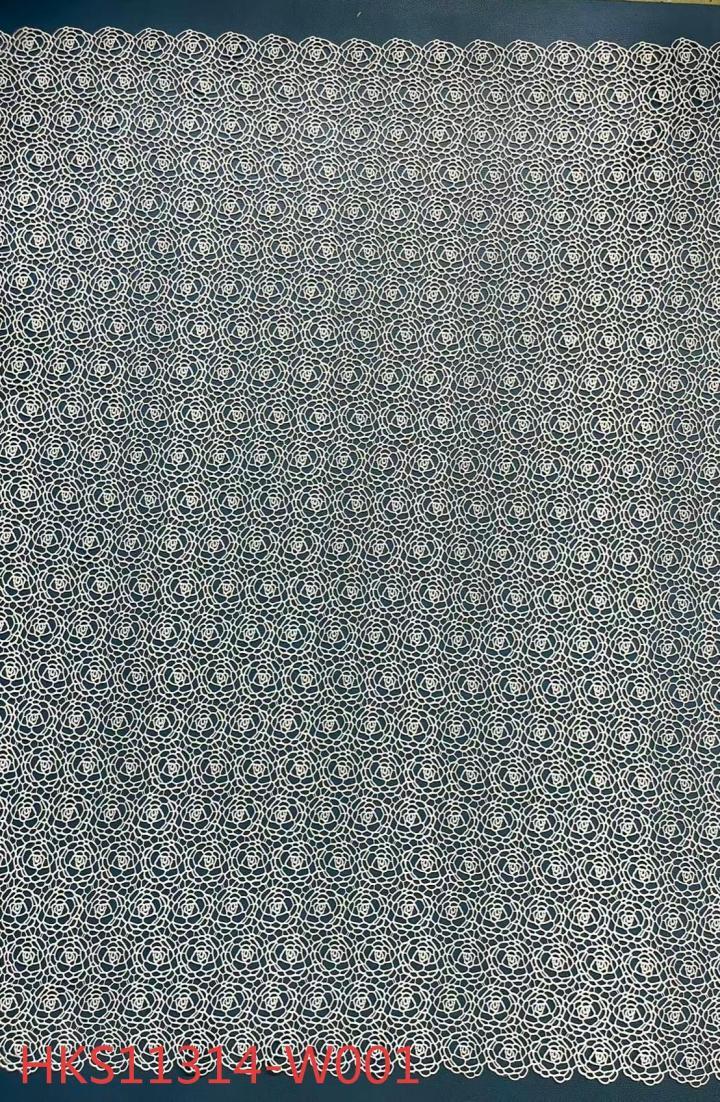  White Imitation weaving Pattern With Chemical Embroidery HKS11314  embroidery fabric,fashion embroidery fabric,textile