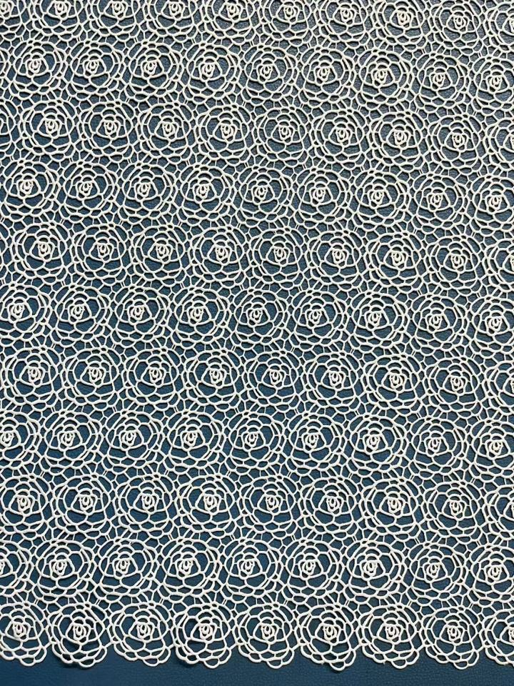  White Imitation weaving Pattern With Chemical Embroidery HKS11314  embroidery fabric,fashion embroidery fabric,textile
