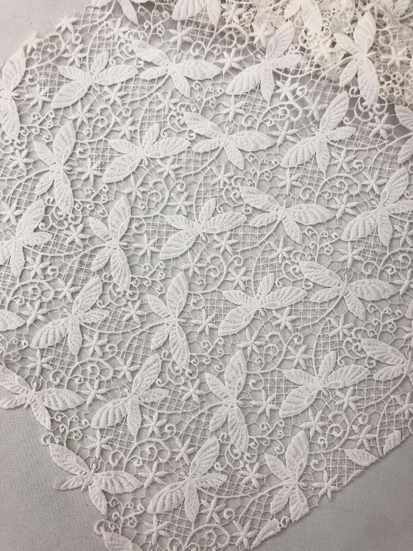 New Styles White Butterfly Pattern Chemical Embroidery Fabrics  HKS6946  embroidery fabric,bridal dress fabric