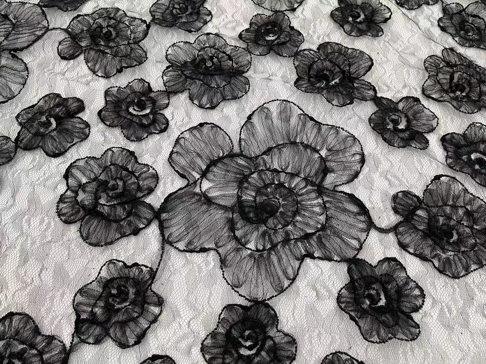 Creatical Flower Pattern Colling Embroidery HKD9935-A101  